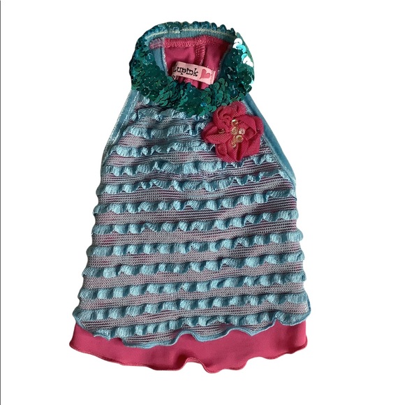 Lulu Pink Other - Fancy Ruffled Sequin Dog Dress